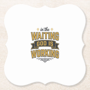 God wirkt Vintage-Faith-Typografie-Shirt_1 Untersetzer