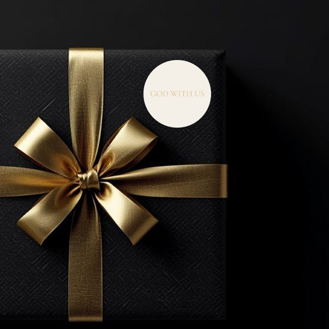 GOD WITH US Cream Christmas Sticker #2 (Von Creator hochgeladen)