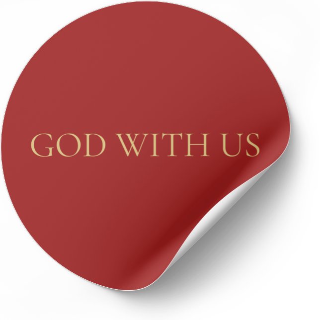 GOD WITH US Red Minimal Christmas Sticker #4 (Von Creator hochgeladen)
