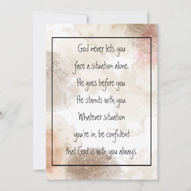 God With You Always Never Alone Inspirational   (Vorderseite)