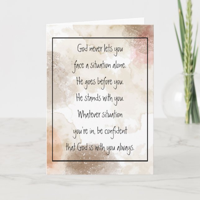 God With You Always Never Alone Inspirational   Karte (Vorderseite)