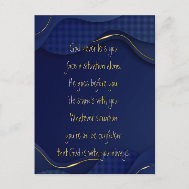 God With You Always Never Alone Inspirational  Postkarte