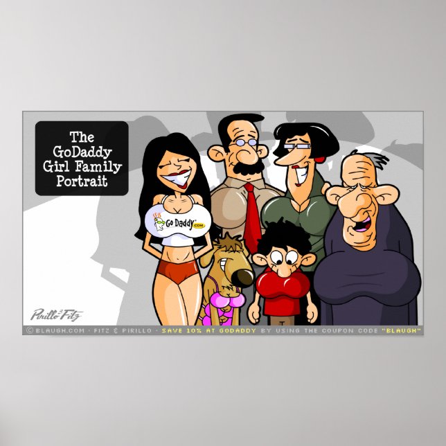 GoDaddy Girl Family Portrait Poster (Vorne)
