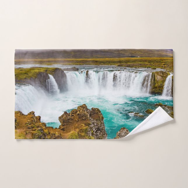 Godafoss Wasserfall, Island Badhandtuch Set (Handtuch)