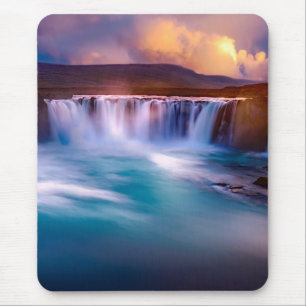 Goðafoss Wasserfall Island Mousepad