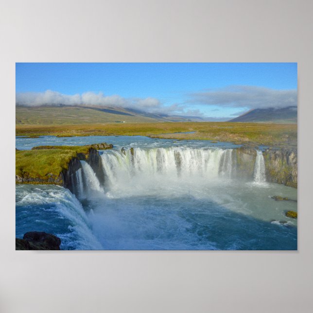 Godafoss Wasserfall, Island Poster (Vorne)
