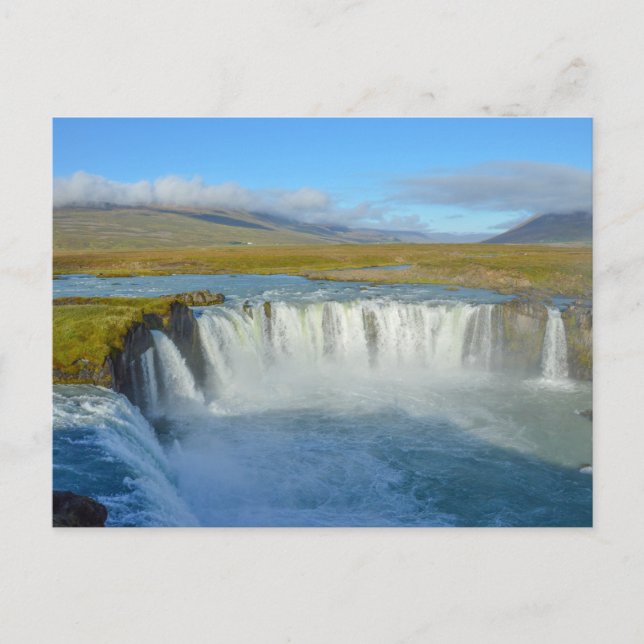 Godafoss Wasserfall, Island Postkarte (Vorderseite)