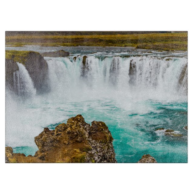 Godafoss Wasserfall, Island Schneidebrett (Vorderseite)
