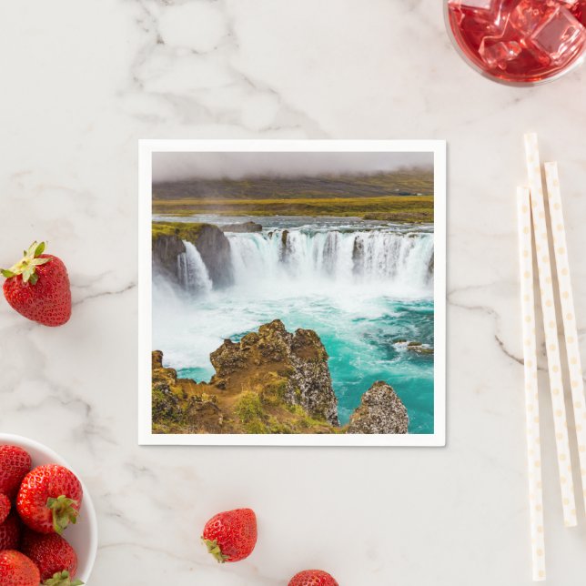 Godafoss Wasserfall, Island Serviette (Beispiel)