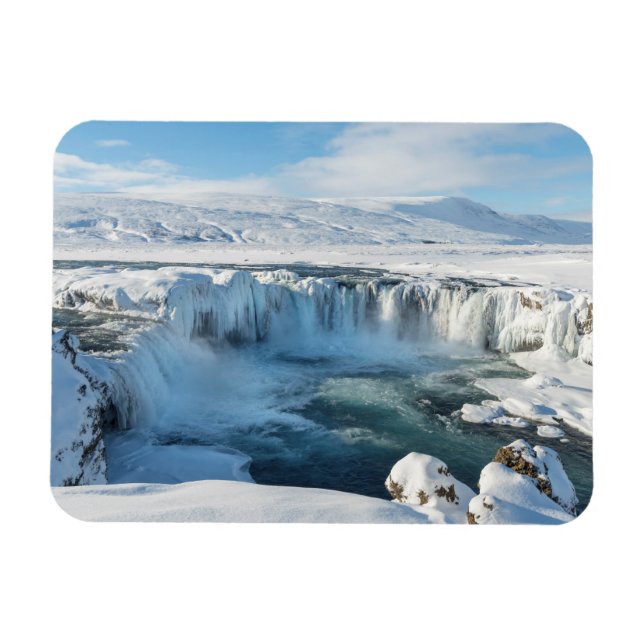 Godafoss Wasserfall Landschaft Magnet (Horizontal)