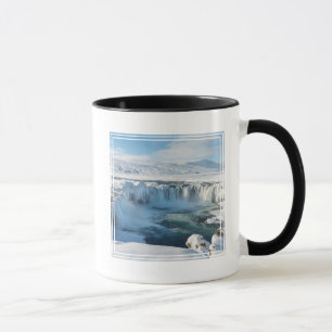 Godafoss Wasserfall Landschaft Tasse