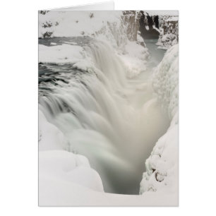 Godafoss Wasserfall, Winter, Island
