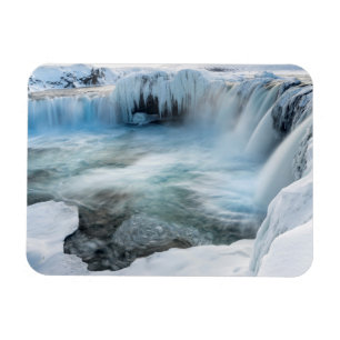 Godafoss Wasserfall, Winter, Island 2 Magnet