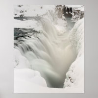 Godafoss Wasserfall, Winter, Island