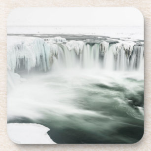 Godafoss Wasserfall, Winter, Island Untersetzer