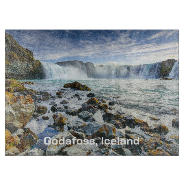 Godafoss Wasserfälle, Island Schneidebrett (Vorderseite)