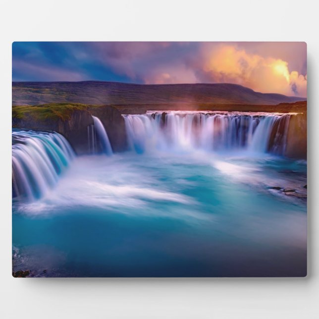 Goðafoss Waterfall Island Fotoplatte (Vorderseite)