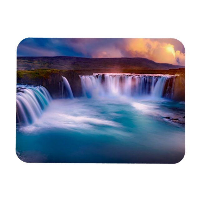 Goðafoss Waterfall Island Magnet (Horizontal)
