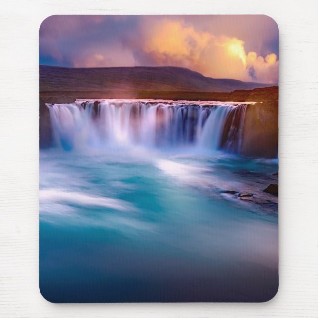Goðafoss Waterfall Island Mousepad (Vorne)