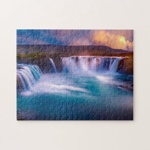 Goðafoss Waterfall Island Puzzle