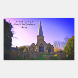 Godalming Church of England Midday Rechteckiger Aufkleber