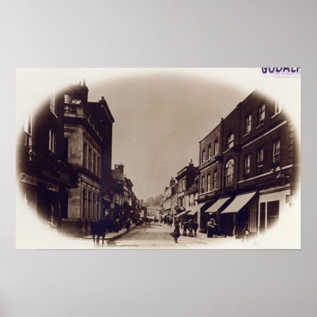 Godalming High Street, Surrey, c.1900 Poster (Vorne)