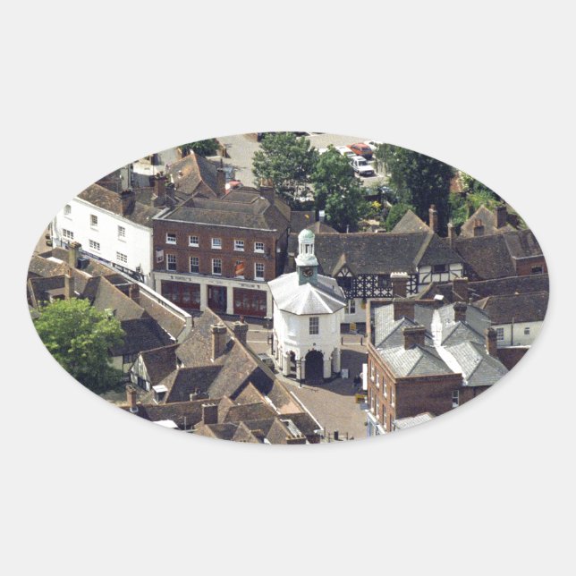 Godalming Surrey England Ovaler Aufkleber (Vorderseite)