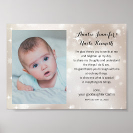 Godchild Foto Godmateltern Gedicht auf Gold Stars Poster