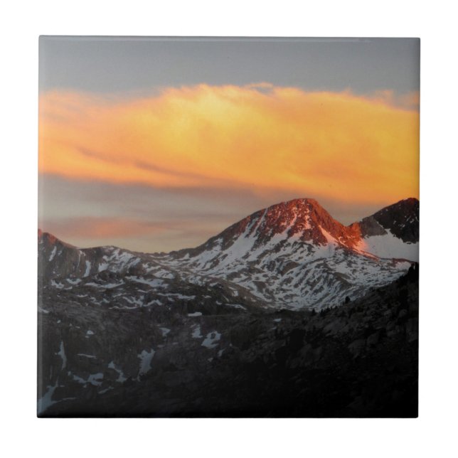 Goddard Divide Alpenglow - John Muir Trail Fliese (Vorderseite)