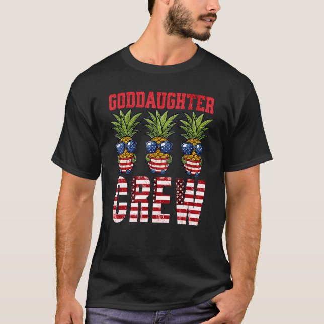 GODDAUGHTER CREW 4TH OF JULY PATRIOTIC SUNGLASSES  T-Shirt (Vorderseite)