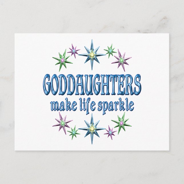 Goddaughters Sparkle Postkarte (Vorderseite)