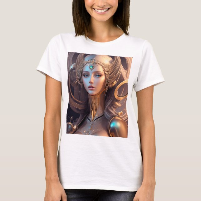 Goddess Aphrodite Cyborg T-Shirt (Vorderseite)