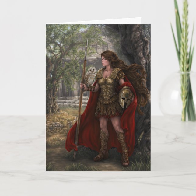 Goddess Athena Card von Künstlerin Lindsay Archer Karte (Vorderseite)