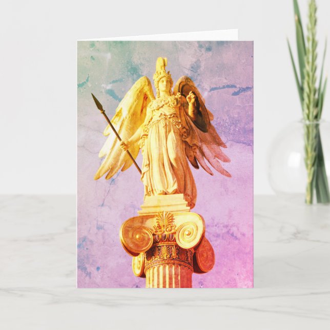 Goddess Athena Grußkarte Dankeschön Karte (Vorderseite)
