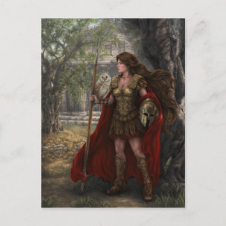 Goddess Athena Postcard von Artist Lindsay Archer Postkarte