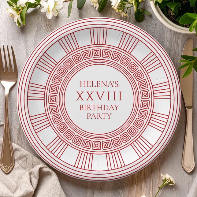 Goddess Birthday Party in Rosa Pappteller (Von Creator hochgeladen)
