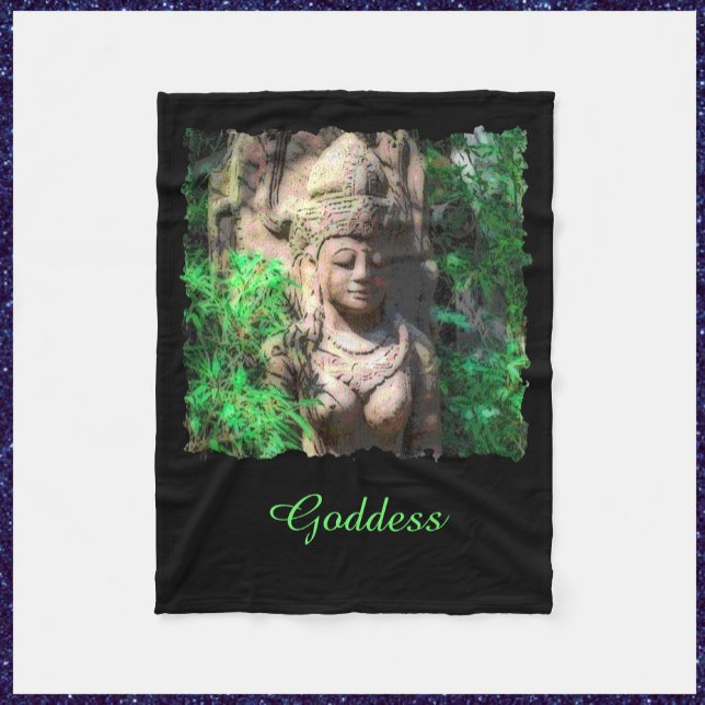 Goddess Black Fleece Blanket (Von Creator hochgeladen)