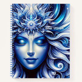 Goddess Celestial Blue Head Januar - Notizbuch