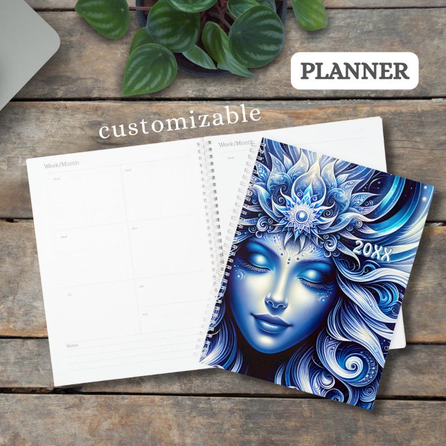 Goddess Celestial Blue Head Januar - Planer (Von Creator hochgeladen)