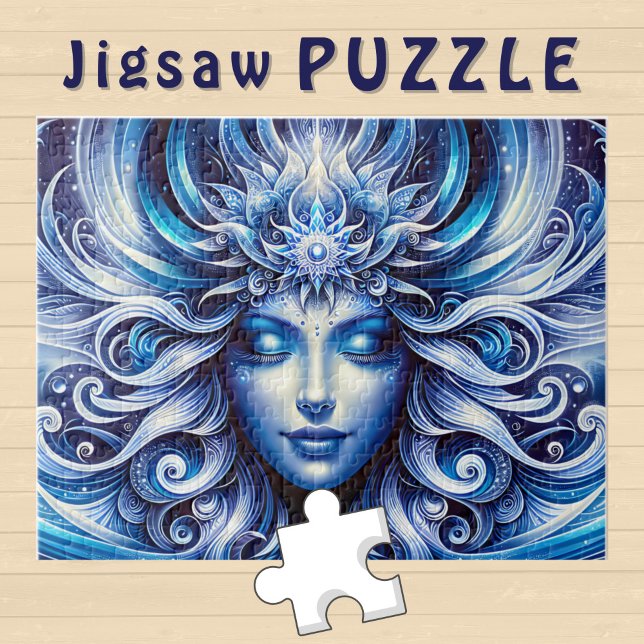 Goddess Celestial Blue Head Januar - Puzzle (Von Creator hochgeladen)