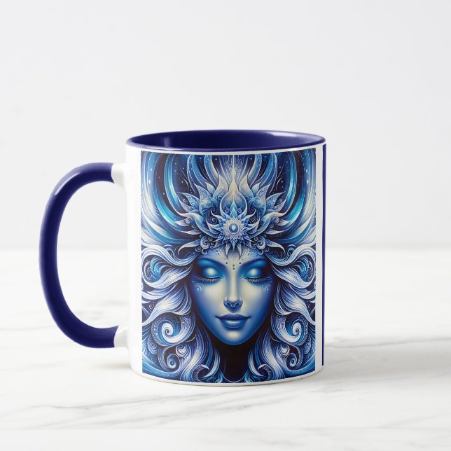 Goddess Celestial Blue Head Januar - Tasse (Links)