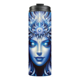 Goddess Celestial Blue Head Januar - Thermosbecher
