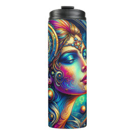 Goddess Colorful Head Round Jewelier März - Thermosbecher