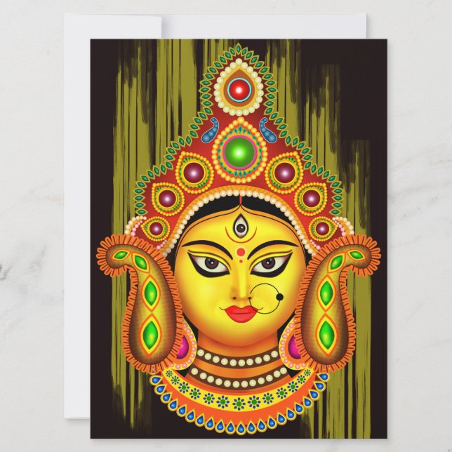 Goddess Durga (Dussehra Festival) Einladung (Vorderseite)