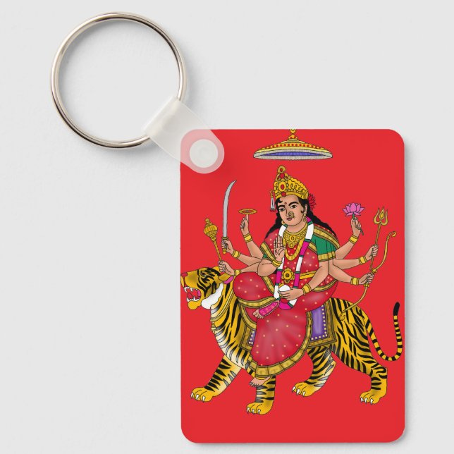 Goddess Durga Keychain Schlüsselanhänger (Vorderseite)