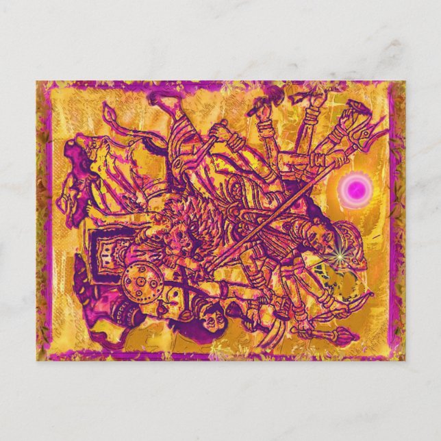Goddess Durga Postcard Postkarte (Vorderseite)