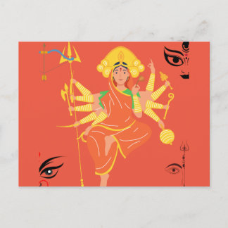 Goddess Durga Postkarte