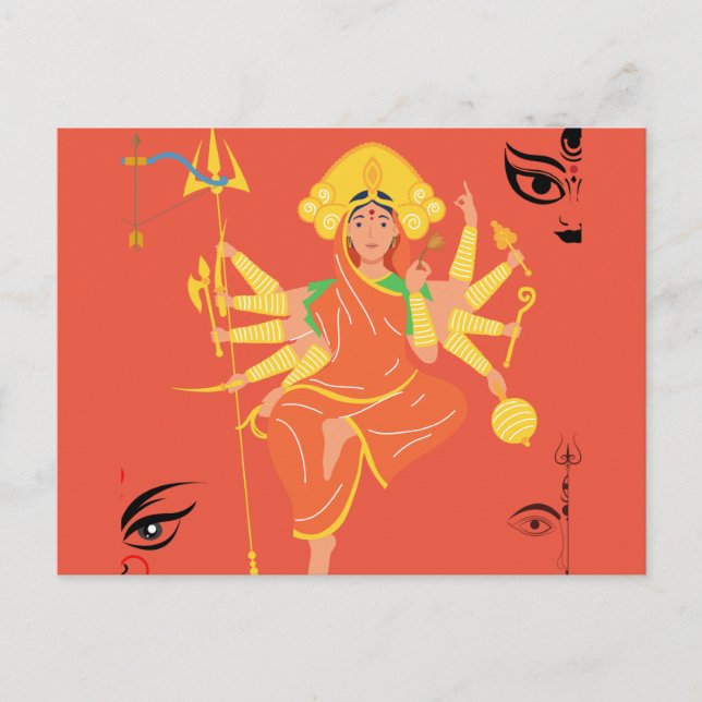 Goddess Durga Postkarte (Vorderseite)