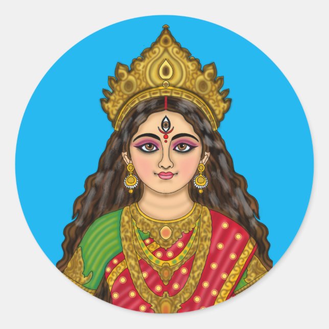 Goddess Durga Sticker (Vorderseite)