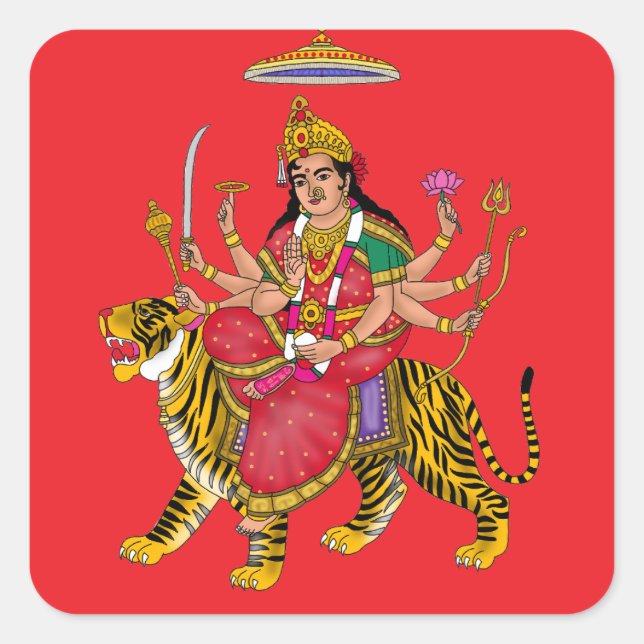 Goddess Durga Sticker (Vorderseite)